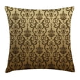 thumbnail image 1 of Victorian Throw Pillow Cushion Cover, Vintage Ancient Times Classic Decor with Floral Leaf Like Artwork Print, Decorative Square Accent Pillow Case, 24 X 24 Inches, Cream Tan Umber, by Ambesonne, 1 of 2