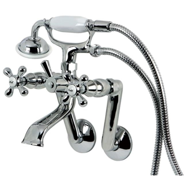 Elegant Polished Chrome Clawfoot Tub Faucet with Hand Shower