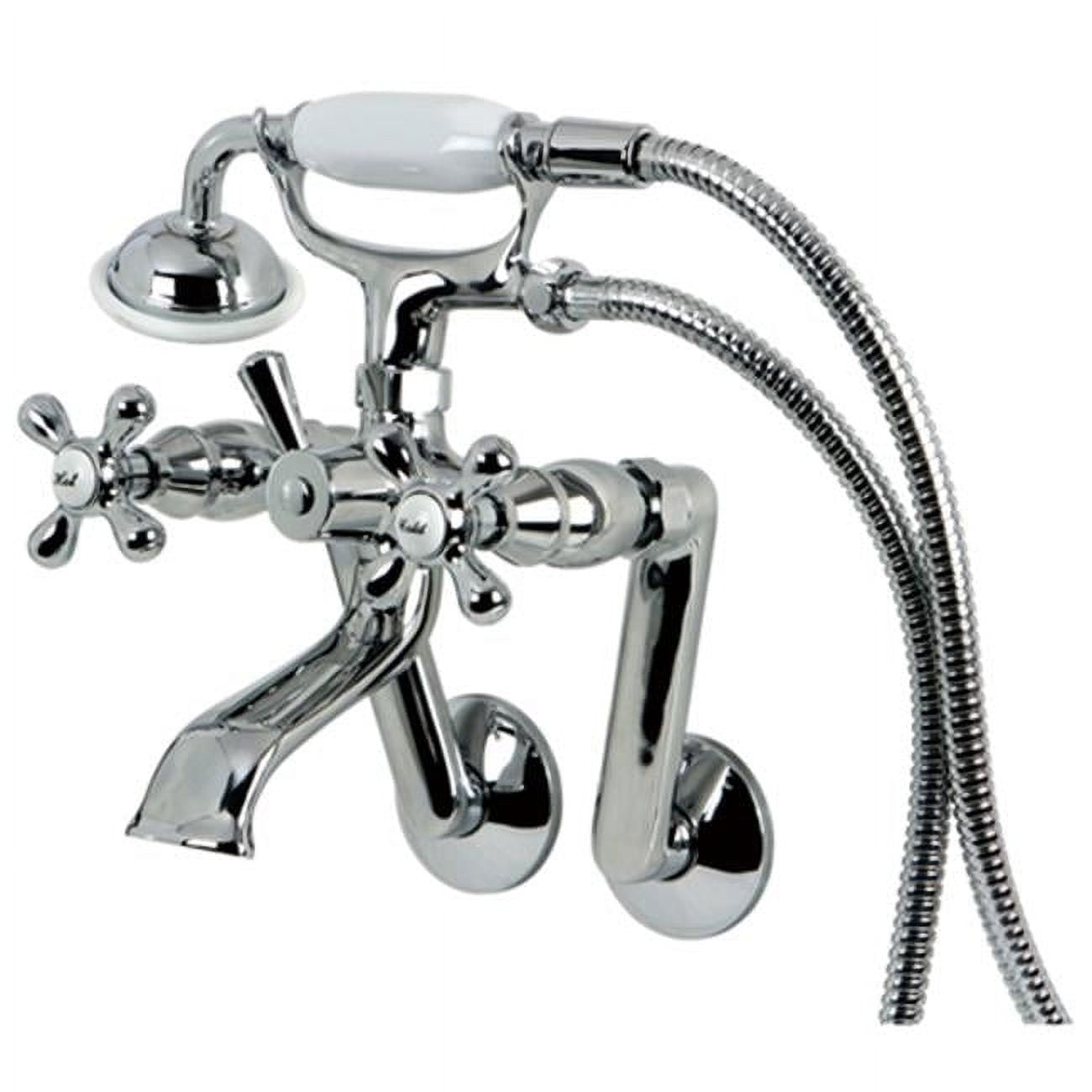 Elegant Polished Chrome Clawfoot Tub Faucet with Hand Shower