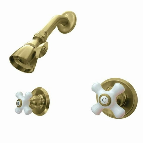 Victorian Tub & Shower Faucet, Brushed Brass