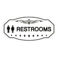 thumbnail image 1 of Victorian Unisex Restroom Sign (White) - Small 3" X 6", 1 of 1