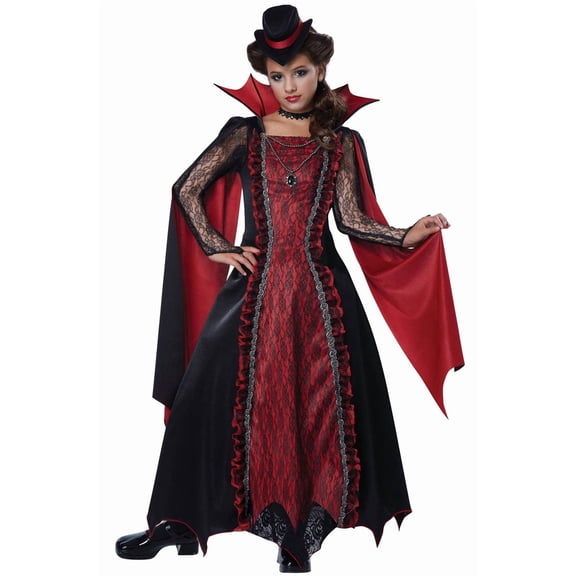 california costumes victorian vampira child costume, small