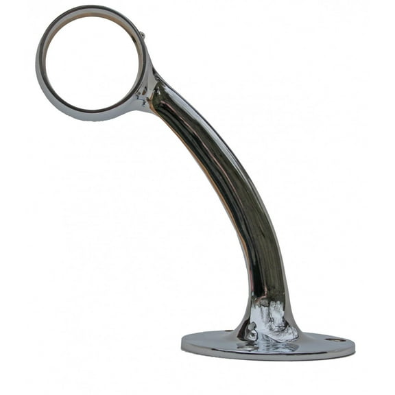 Victorian Wall Bar Foot Rail Handrail Bracket 2" OD Chrome | Renovator's Supply