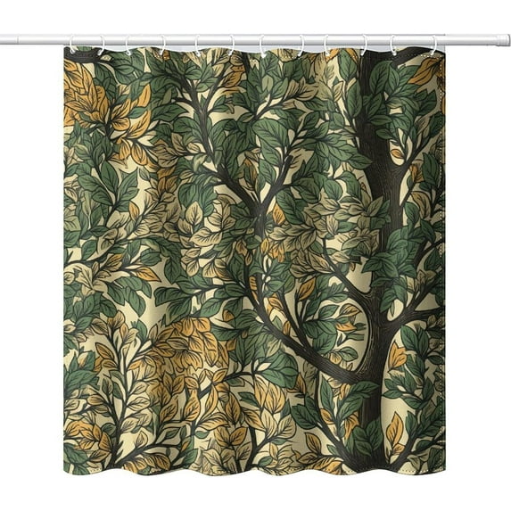 Victorian William Morris Original Design Vintage Shower Curtain Furniture Bathroom Fabric Decorations Washable Shower Curtain with Hooks