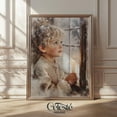 thumbnail image 1 of Victorian Winter Child Art Print, Nostalgic Candlelight Decor Home Decor #938, 12x18 UNFRAMED, 1 of 3