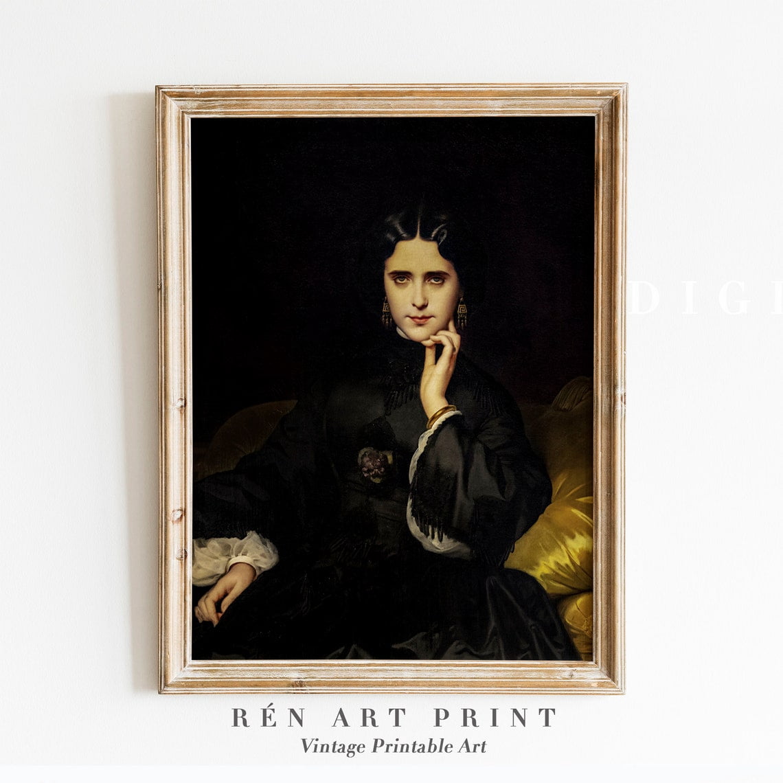 Victorian Woman Portrait Poster Moody Dark Academia Wall Art Poster ...