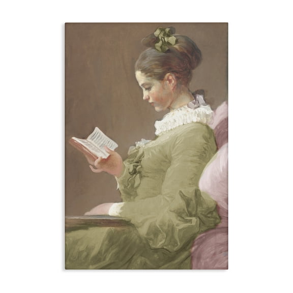 Stupell Industries Victorian Woman Seated with Book Canvas Wall Art, design by Corinne Haig, 30 x 20