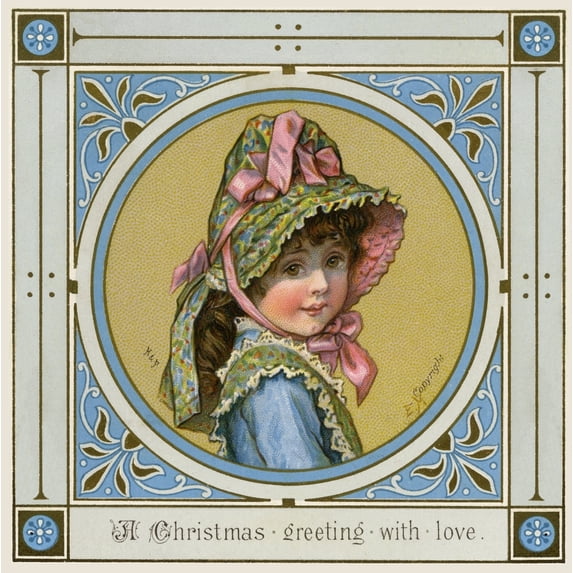Victorian Xmas Card Poster Print By Mary Evans Picture Library Peter & Dawn Cope Collection