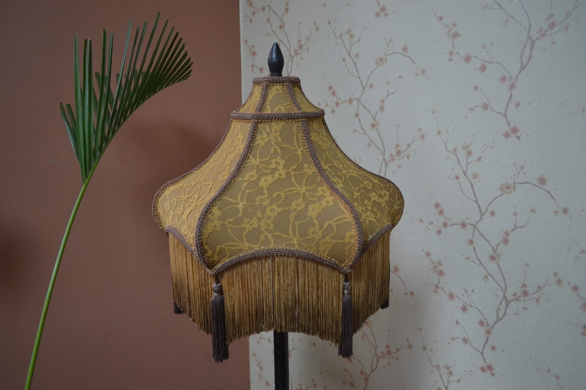 BespokeByNikita Victorian Dome Gold Lace Fringe Lampshade