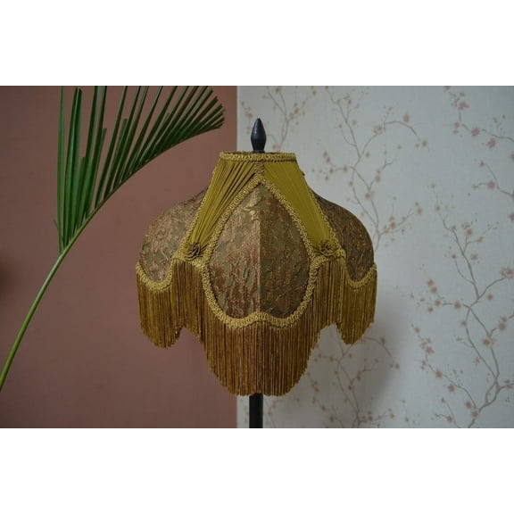 BespokeByNikita Designer Victorian Dome Lamp Shades, Gold, Dome Shape, 2 Count