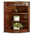 thumbnail image 1 of Victoriana Corner Curio Wall Cabinet Natural Cherry Natural Cherry, 1 of 5