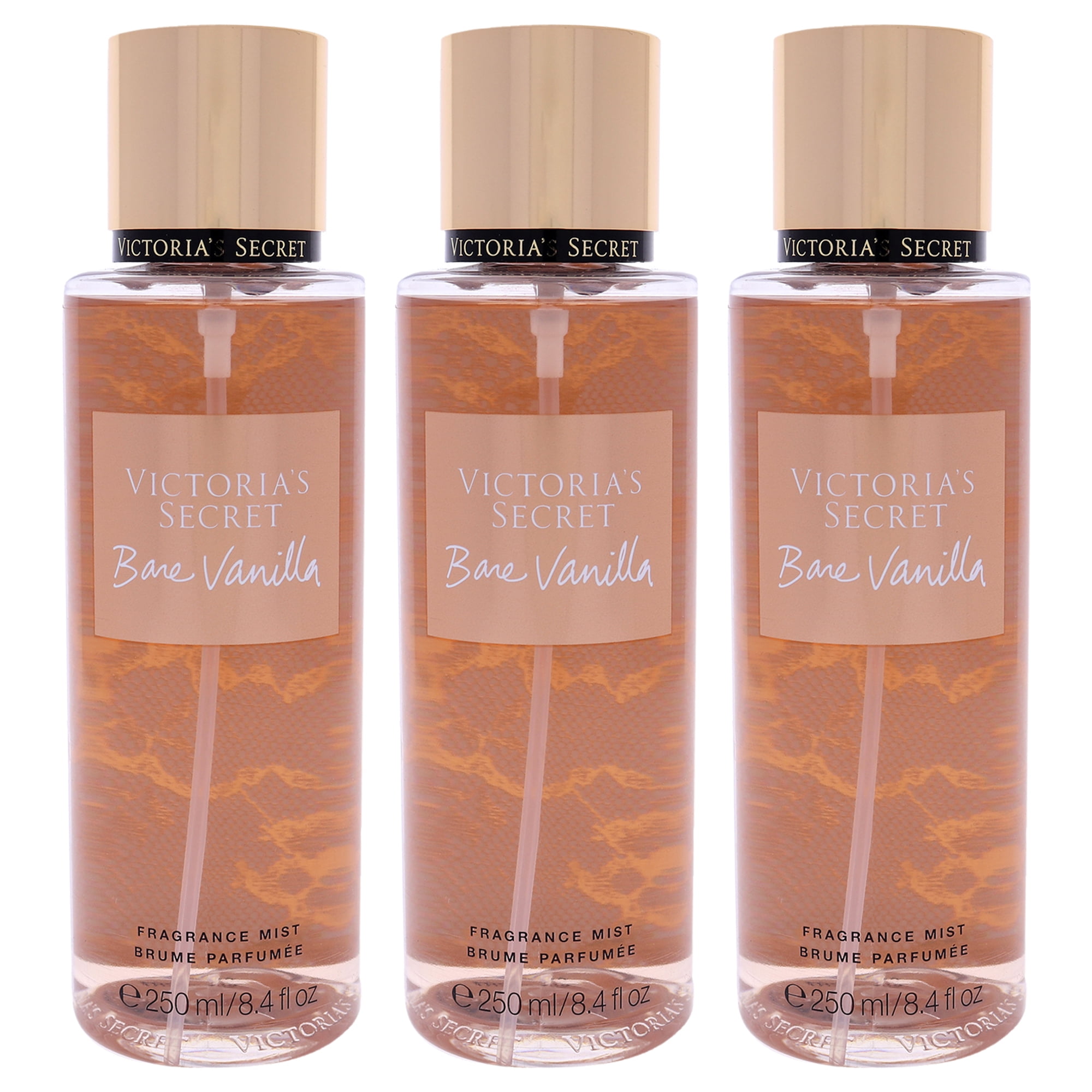 Victorias Secret Bare Vanilla - Pack of 3, 8.4 oz Fragrance Mist 