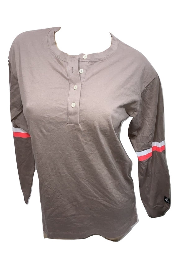 Victorias Secret Pink Size Small Henley Long Sleeve 'Step UP In This Beach Like' Shirt NWT