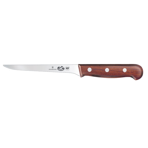 Victorinox 6-Inch Straight Boning Knife, Rosewood Handle