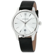 Victorinox Alliance Small Silver Dial Leather Strap Ladies Watch 241827