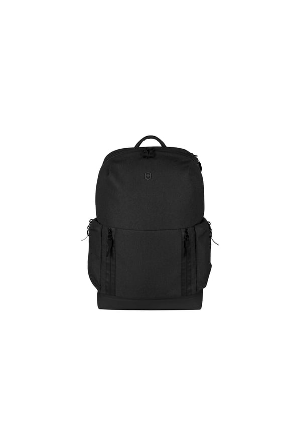 Deluxe Unisex Large Black Fabric Laptop Backpack 602641