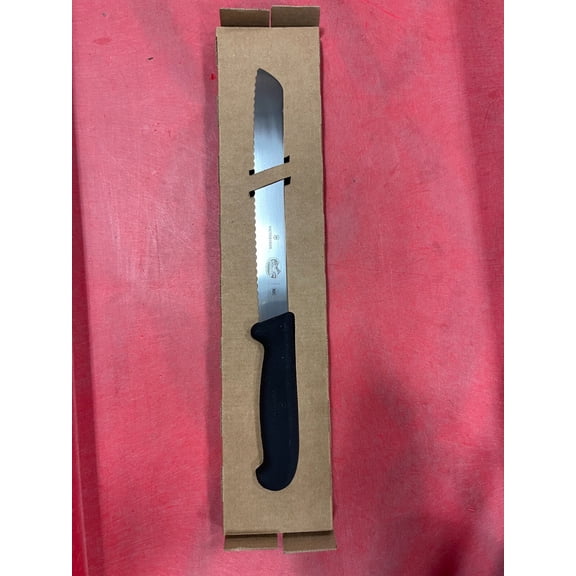 Victorinox Fibrox 8" Slant-Tip Bread Knife, Serrated Blade, Commercial Bread Kni