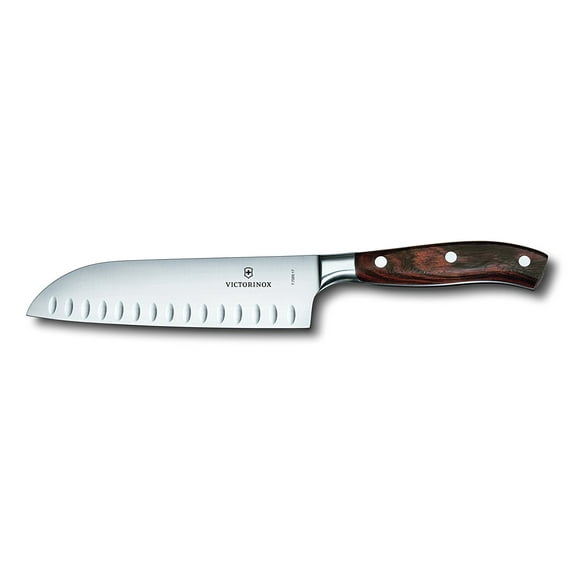 Victorinox Grand Maitre Wood 7" Hollow Edge Santoku Knife