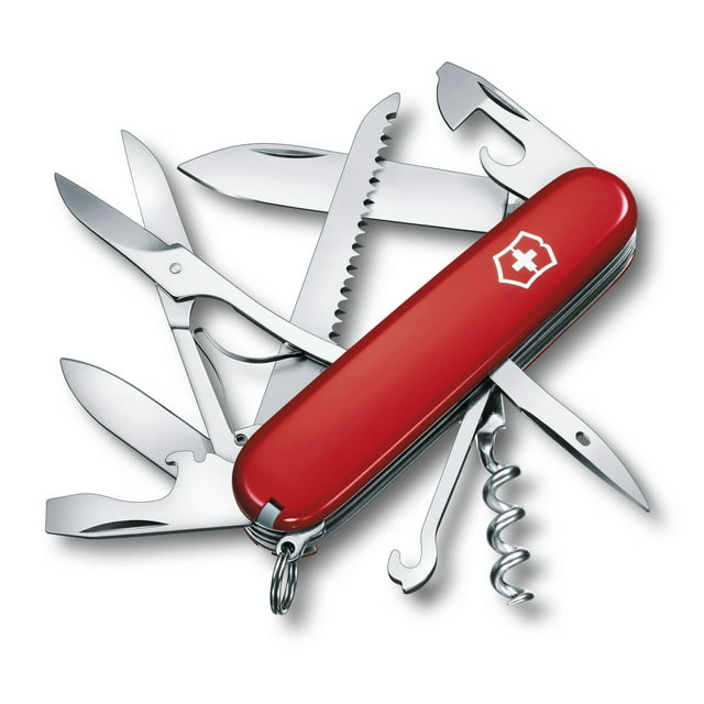 Victorinox Huntsman Swiss Army Knife, 15 Function Red Pocket Knife