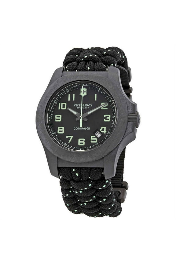 I.N.O.X. Carbon Black Textile Diver's Quartz 241859 200M Men's Watch