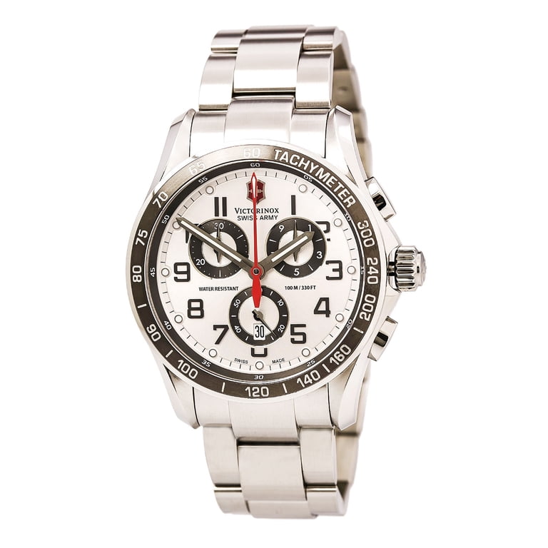 Victorinox Silver and White Stainless Steel Bracelet Watch Victorinox I.N.O.X Small Ladies Automatic Watch, White, 32  main image 4