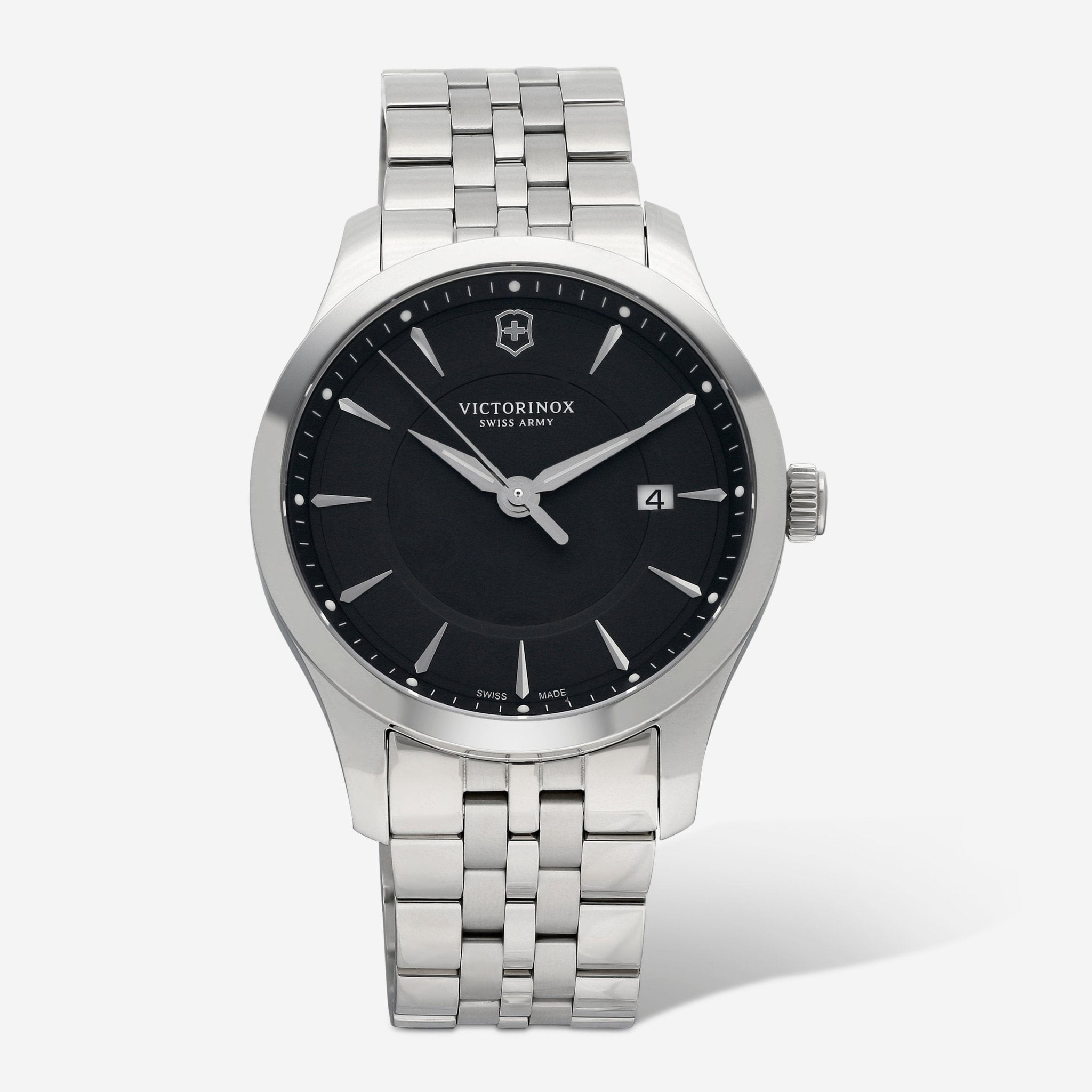 Victorinox Men's 241801 Alliance Watch Silver 40mm Black Dial