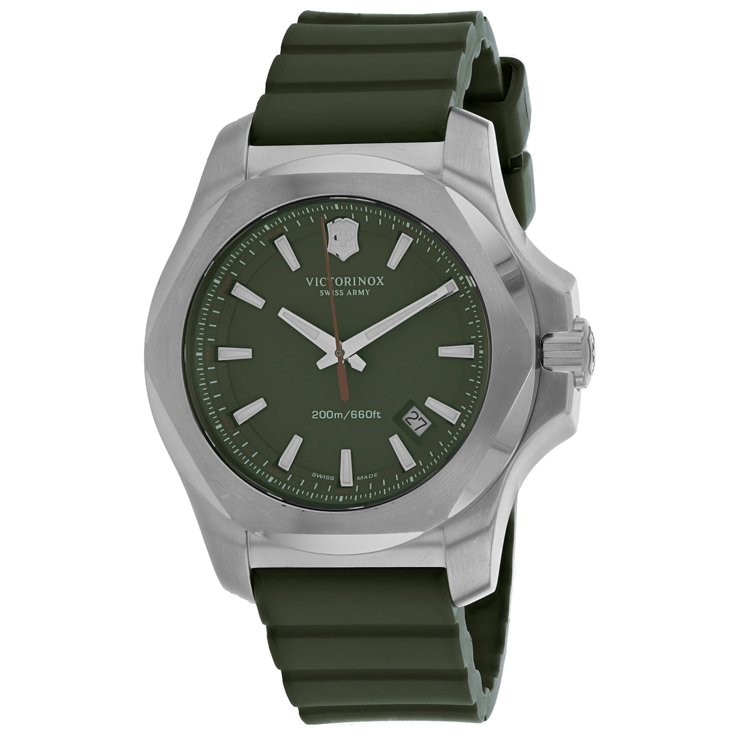 Victorinox Men's Swiss Army I.N.O.X. 241683.1 Green Rubber Swiss