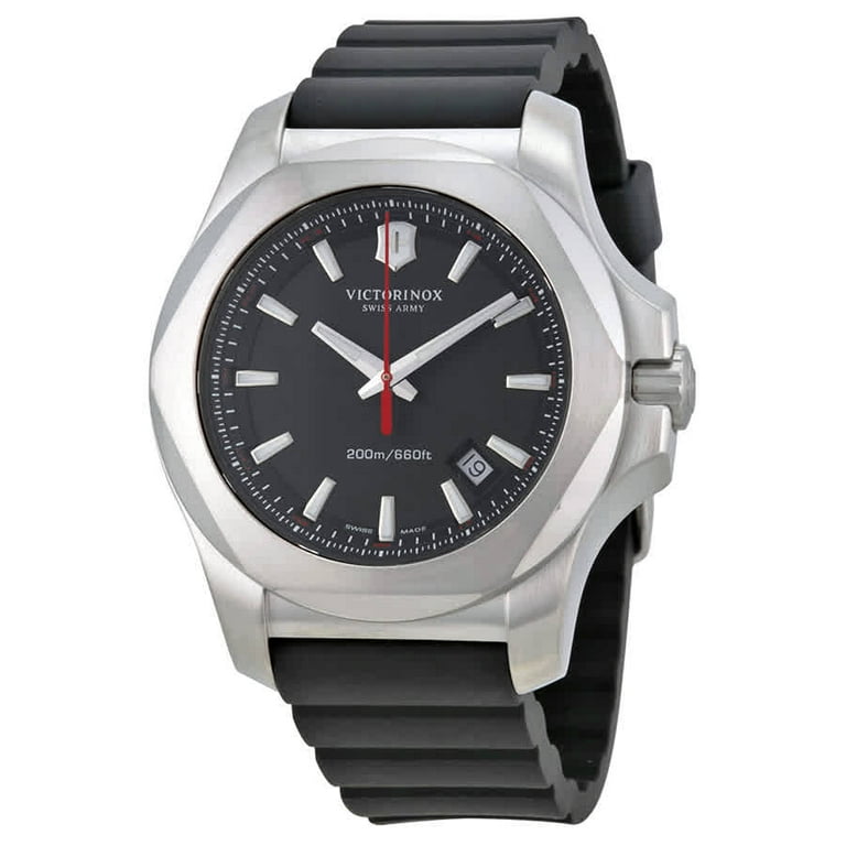 Victorinox Men's Swiss Army Inox Black Dial Black Rubber Watch