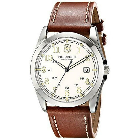 Victorinox Men's Unisex 241564 Infantry Analog Display Swiss Quartz Brown Watch