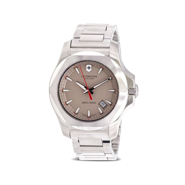 Victorinox Mens INOX Watch - Stainless - Bracelet - Grey Dial - 200m