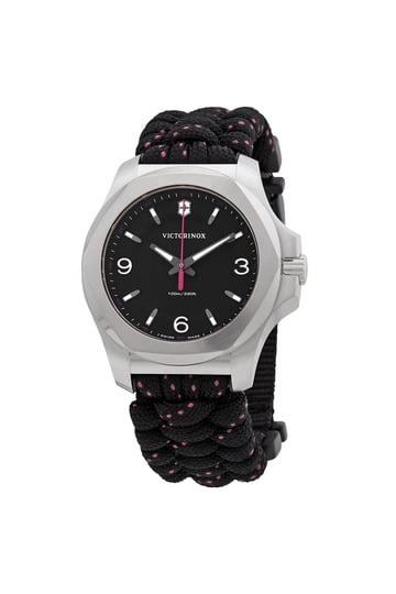 NWT Victorinox Quartz Black Dial Ladies Watch VICTORINOX I.N.O.X. 37MM BLK Dial Paracord Strap Women main image 4