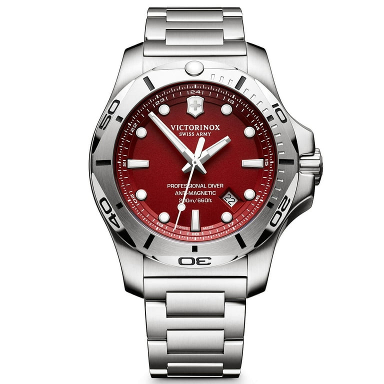 Victorinox Swiss Army 241783 Men's I.N.O.X. Red Dial Quartz Watch