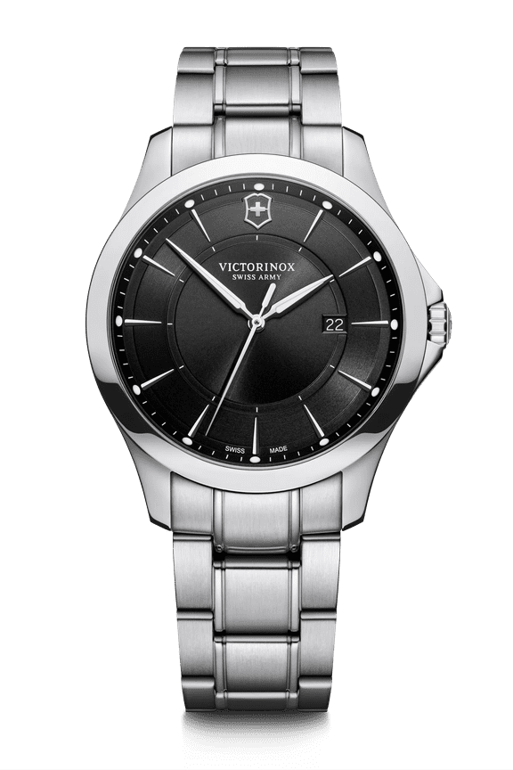 Swiss Army Alliance Quartz Black Dial Steel Men's Watch 241909