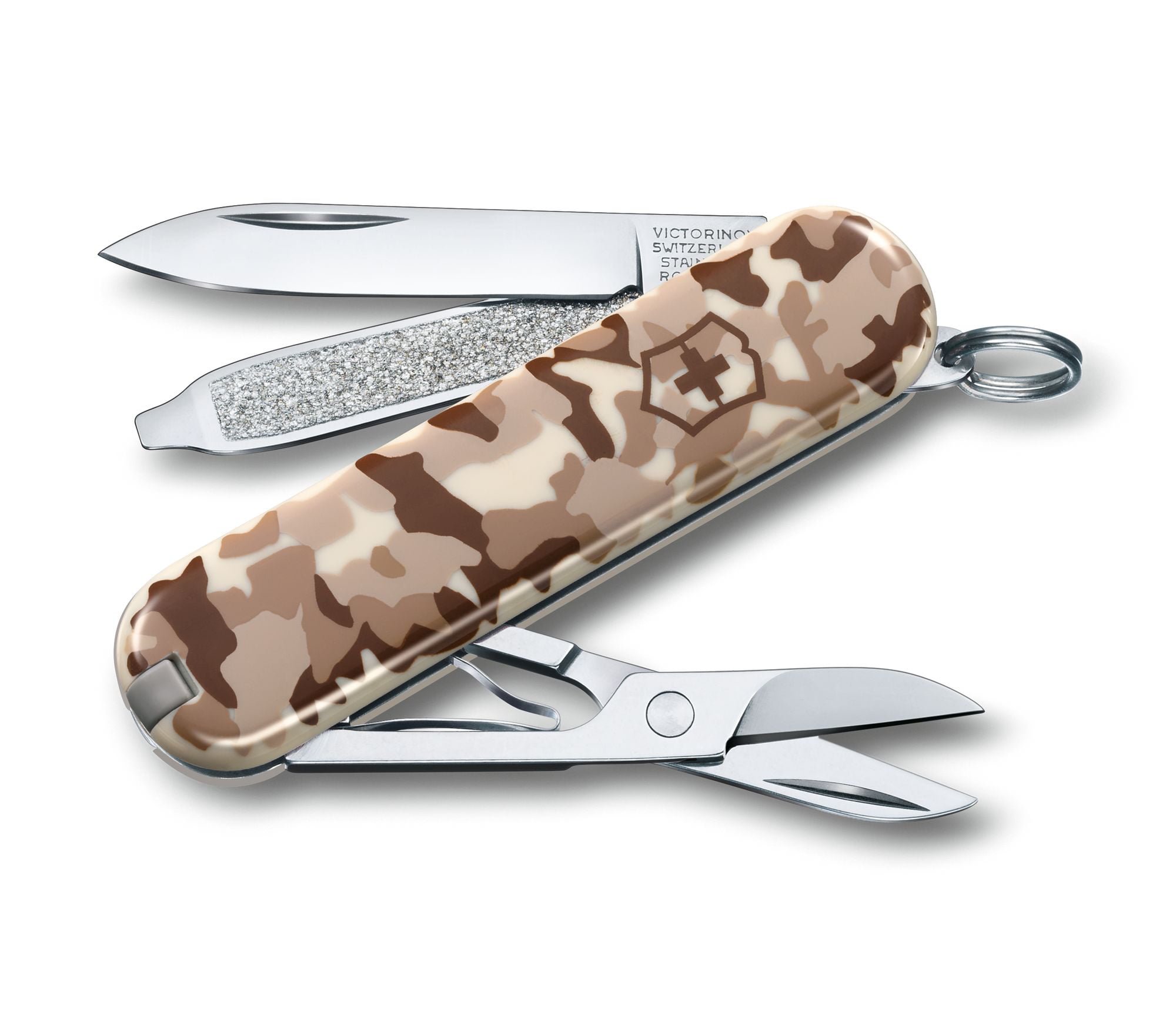 Stainless Steel Mini Pocket Knife Camouflage Keychain Keyring Cleaver Blade  Tool
