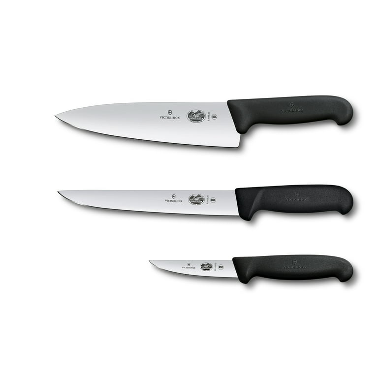 Victorinox Fibrox 3-Piece Kitchen Knife Set Black - Blade HQ