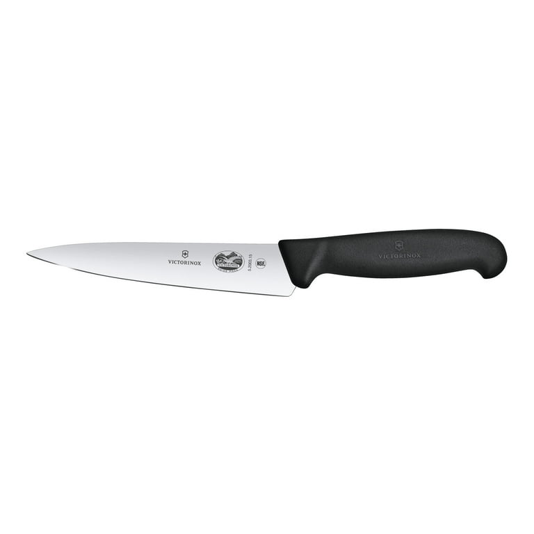  Forschner/Victorinox Chef's Knife, 6 in Straight, 1 1/4 in Wide  at Black Fibrox Handle Model 40570 (Replacement for 88570): Flatware Fruit  Knives: Home & Kitchen