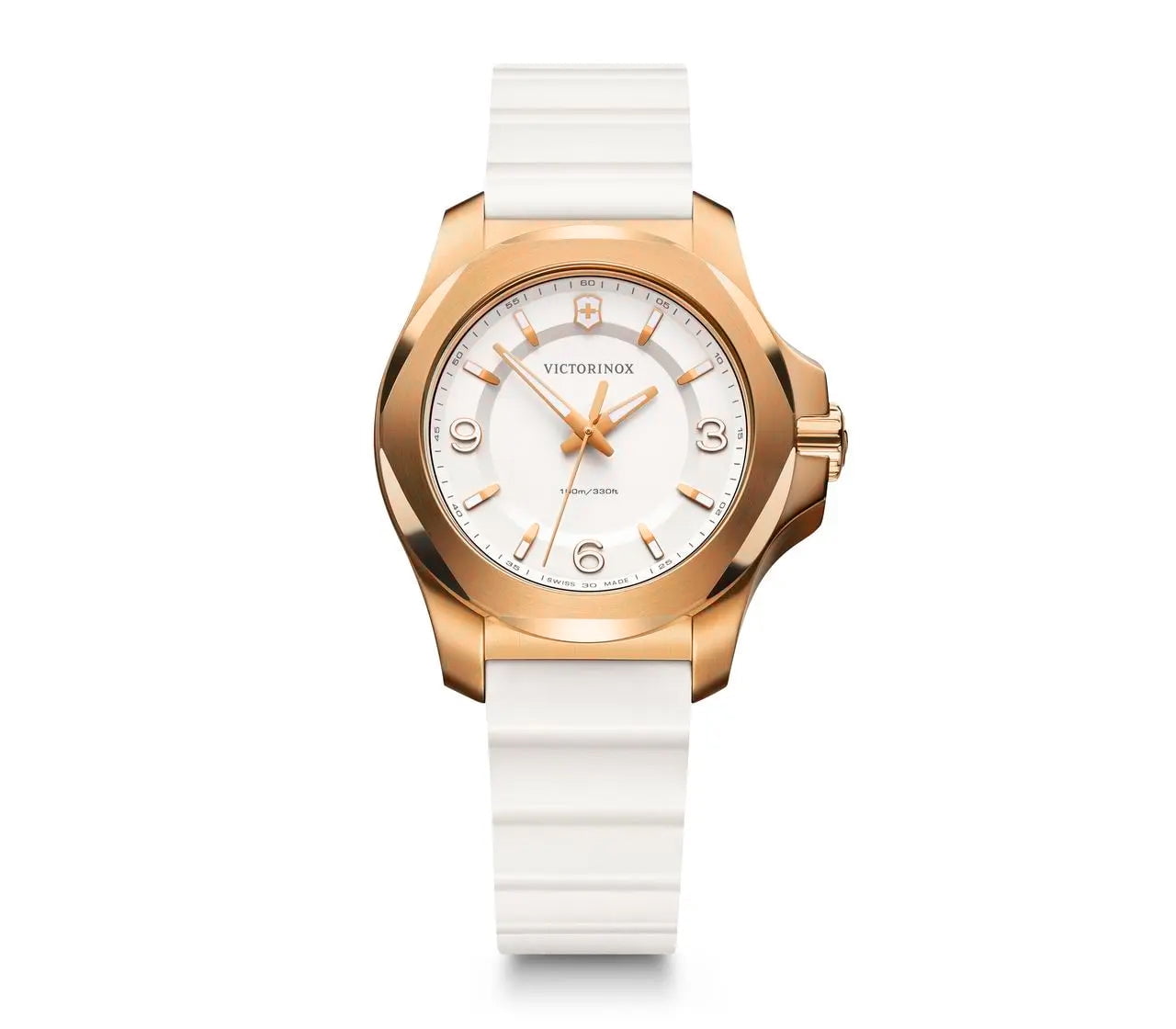Victorinox Swiss Army I.N.O.X. V Quartz White Dial Rubber Strap Women's Watch 241954