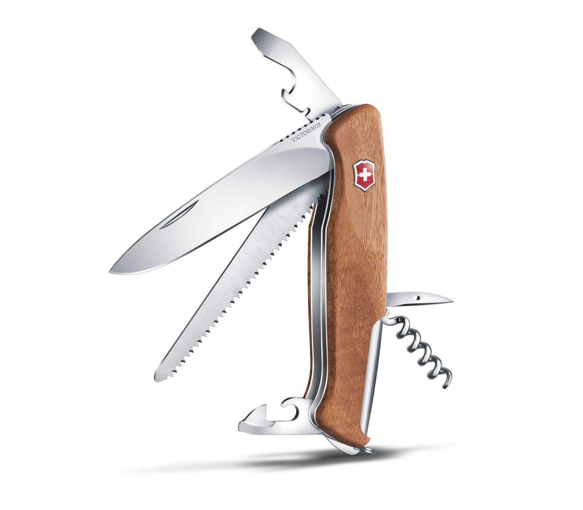 Victorinox Swiss Army Ranger Wood 55 Pocket Knife, Walnut