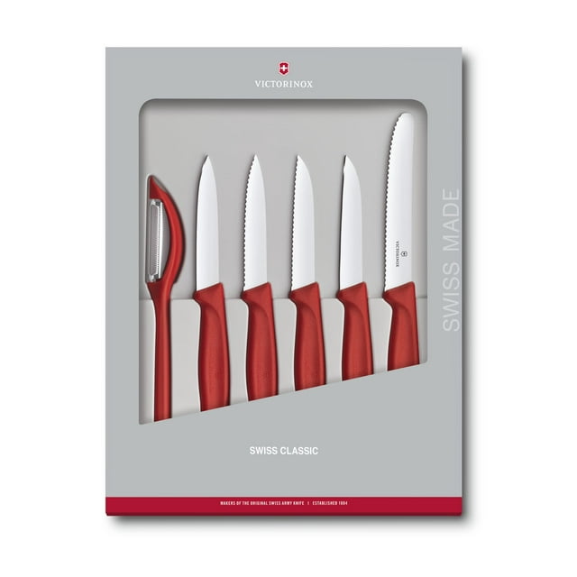 Victorinox Swiss Army Swiss Classic 6 Piece Knife Set Red Handle 6.7111.6G