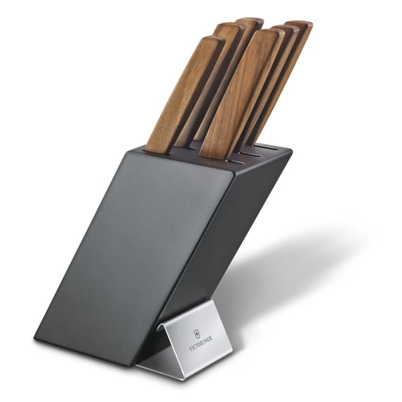 Victorinox Swiss Army Swiss Modern 6 Piece Knife Block Set Wood Handle 6.7186.6