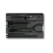Victorinox Swiss Card Classic Swiss Army Knife, 10 Functions, Swiss Made Wallet Companion with Small knife, Scissors and Pressurized Ballpoint Pen - Onyx