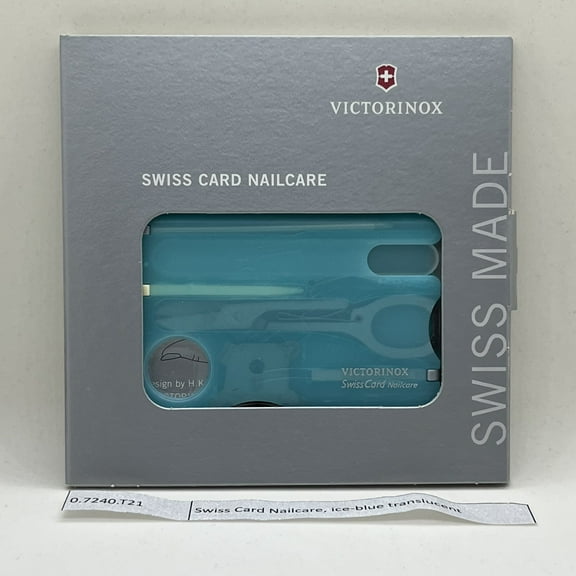 Victorinox Swiss Card Nailcare, ice-blue translucent 0.7240.T21