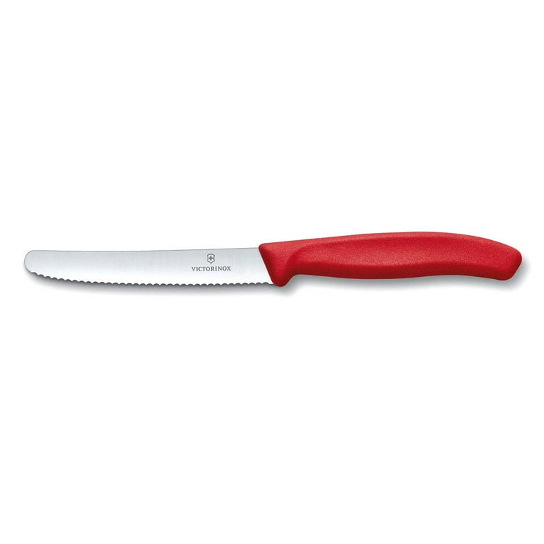 Victorinox Swiss Classic 4.5 Inch Serrated Utility Steak Knife with Red Handle Walmart