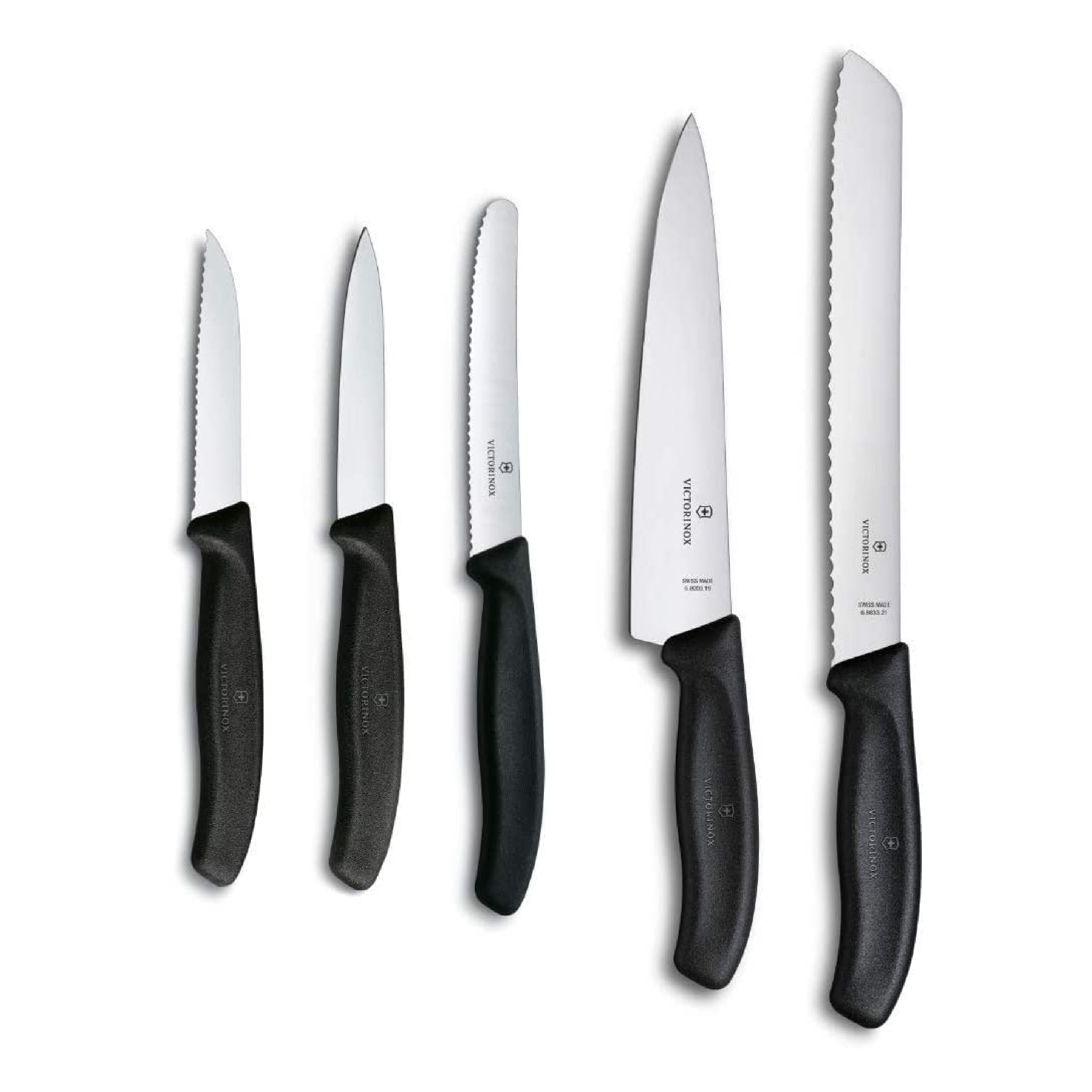 Victorinox Swiss Classic Kitchen Knife Set, 5 Pieces - Paring Knives, Utility Knife, Carving Knife and Bread Knife - Black, Multiple C42 - Walmart.com