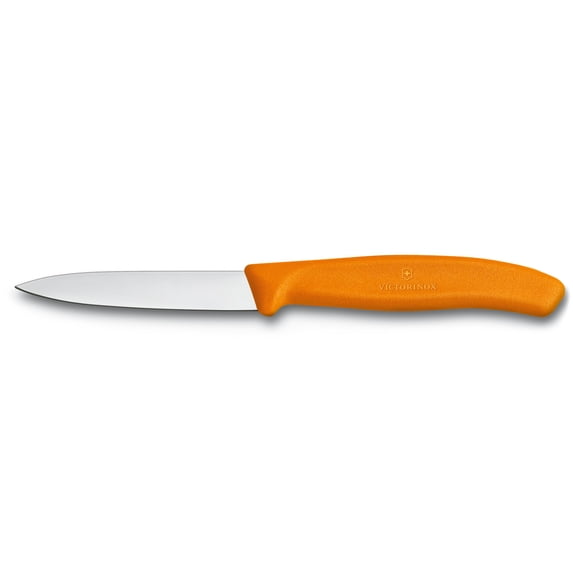 Victorinox Swiss Classic Paring Knife 3.1 Inch Straight Edge Pointed Tip - Orange