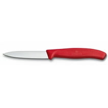 Victorinox Swiss Classic Paring Knife 3.1 Inch Straight Edge Pointed Tip - Red