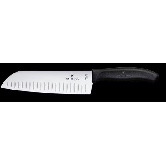 Victorinox Swiss Classic Santoku Knife - Sharp Kitchen Knife with a Fluted...
