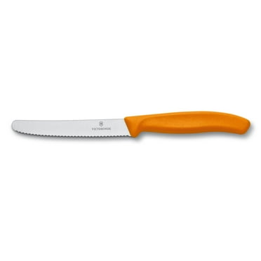 Victorinox - Swiss Classic Tomato Knife, Serrated, Round Tip, 4.5"", Orange
