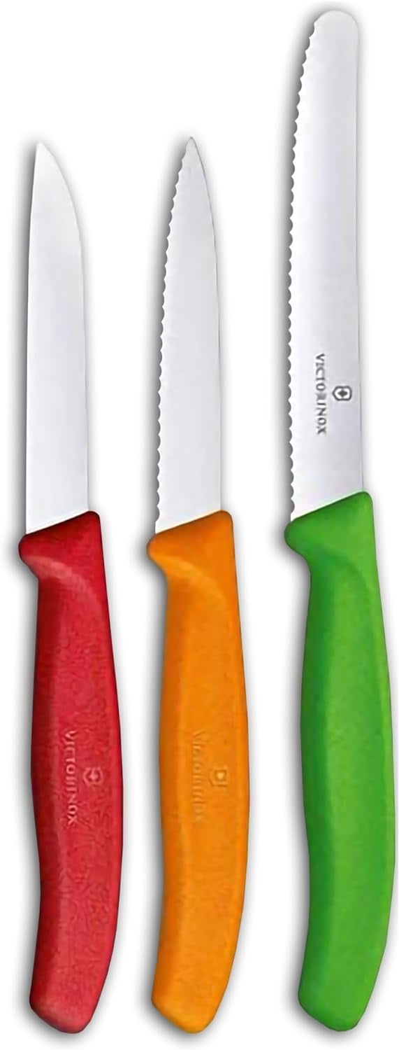 Victorinox Swiss Classic, paring knife set, 3pcs, red, orange, green