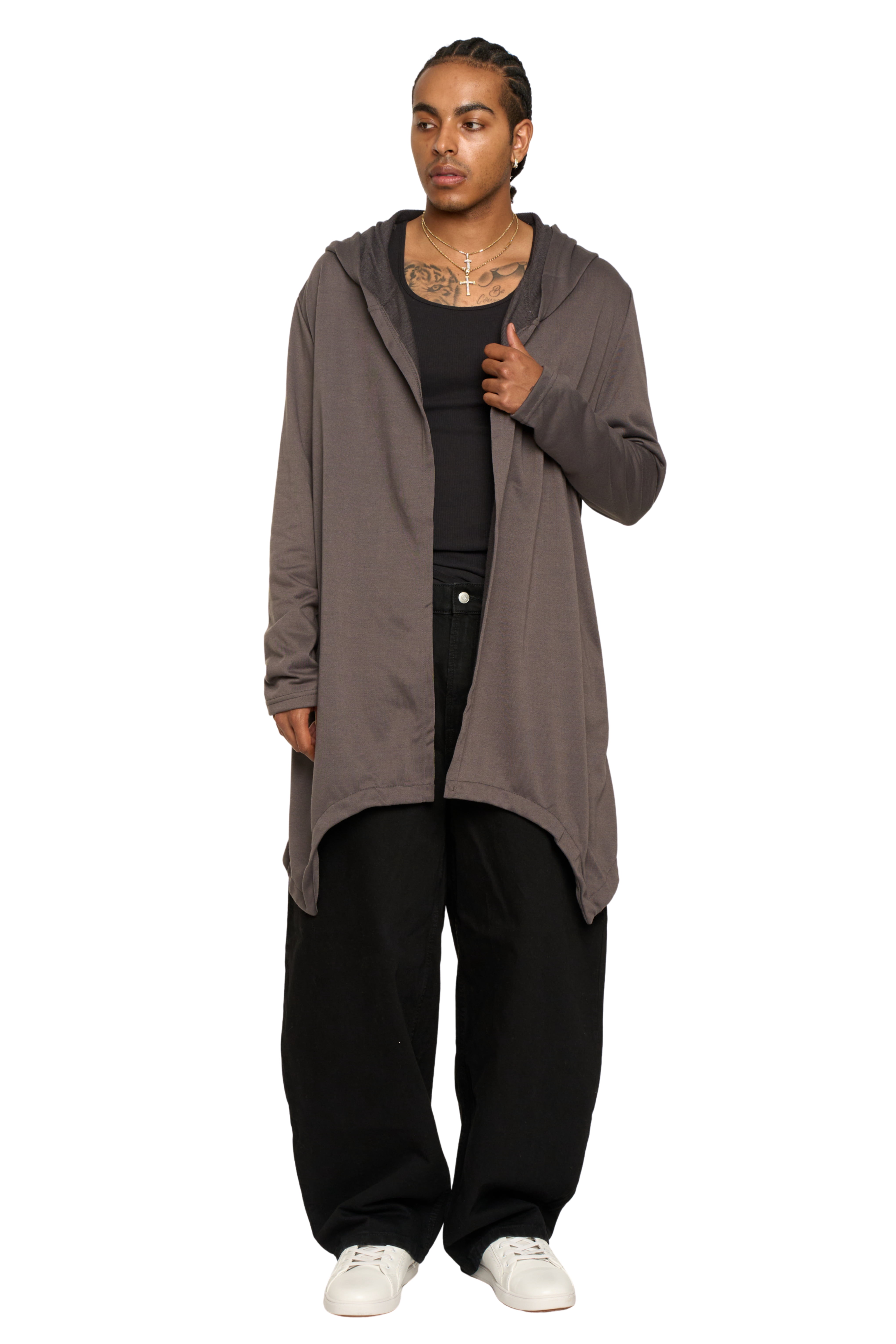 Victorious Long Length Drape Cape Cardigan Hoodie - Multiple